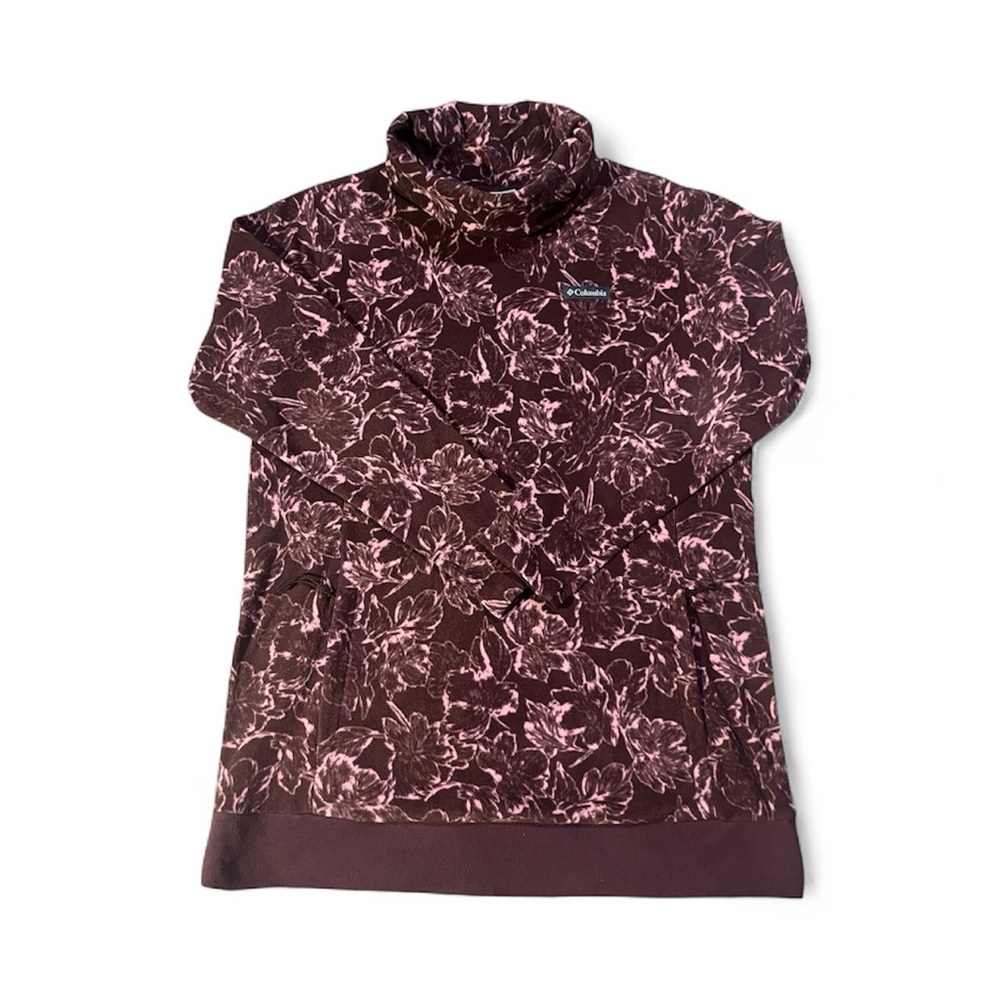 Columbia Women’s Ali Peak Tunic Sweater Fleece XL Floral Print Pullover
